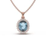 Aquamarine Diamond Charm 17 Aquamarine Diamond Charm