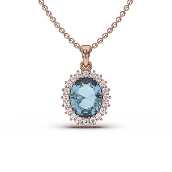 Aquamarine Diamond Charm