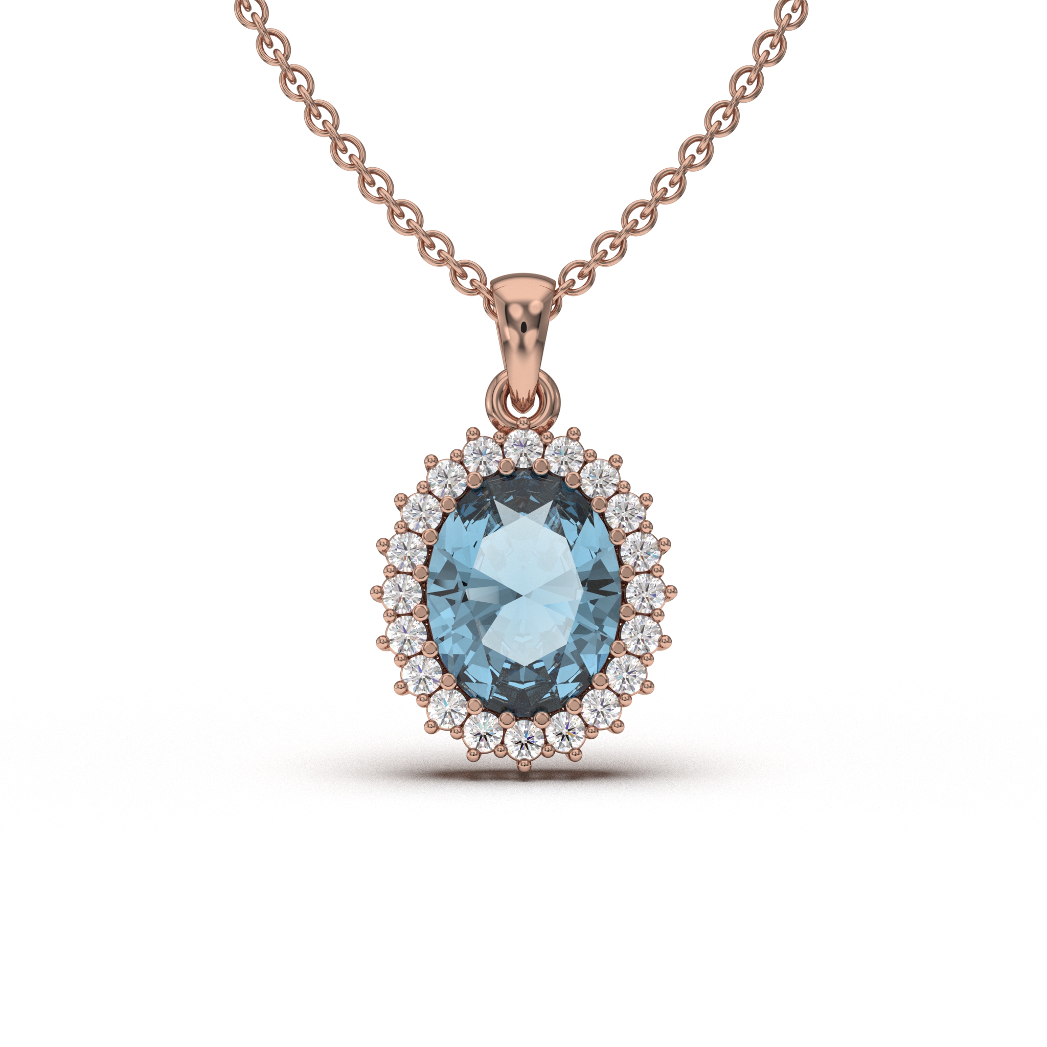 Aquamarine Diamond Charm 8 Aquamarine Diamond Charm