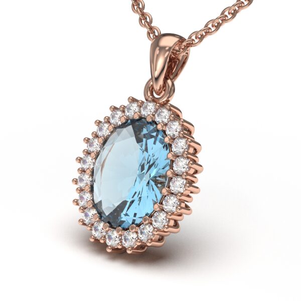 Aquamarine Diamond Charm