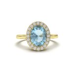 Aquamarine Diamond Ring
