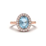 Aquamarine Diamond Ring