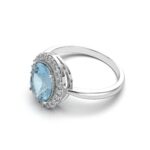 Aquamarine Diamond Ring