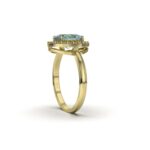 Aquamarine Diamond Ring