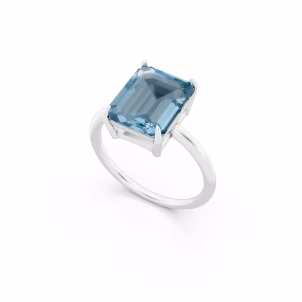 Topaz Diamond Ring