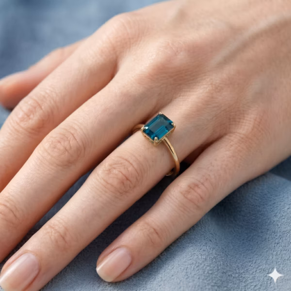 Topaz Diamond Ring
