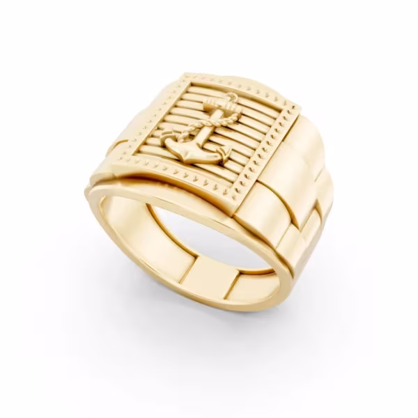 Mens Anchor Ring