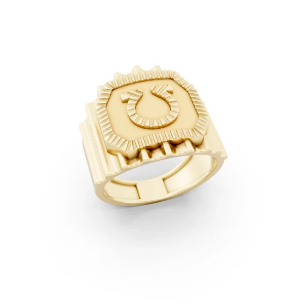 Horse Shoe Signet Ring
