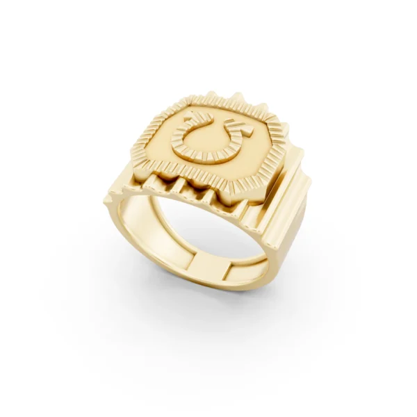 Horse Shoe Signet Ring