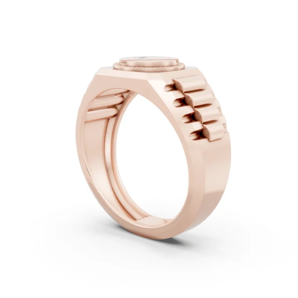 Mens Circle Signet Ring