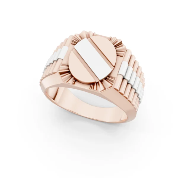Three Tone Mens Ring