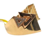 3 Tone Double Triangle Ring