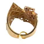 3 Tone Double Triangle Ring