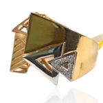 3 Tone Double Triangle Ring
