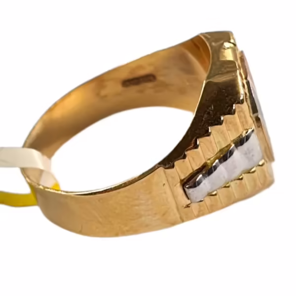 3 Tone Signet Ring