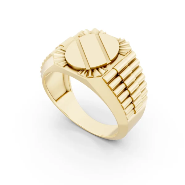 Three Tone Mens Ring