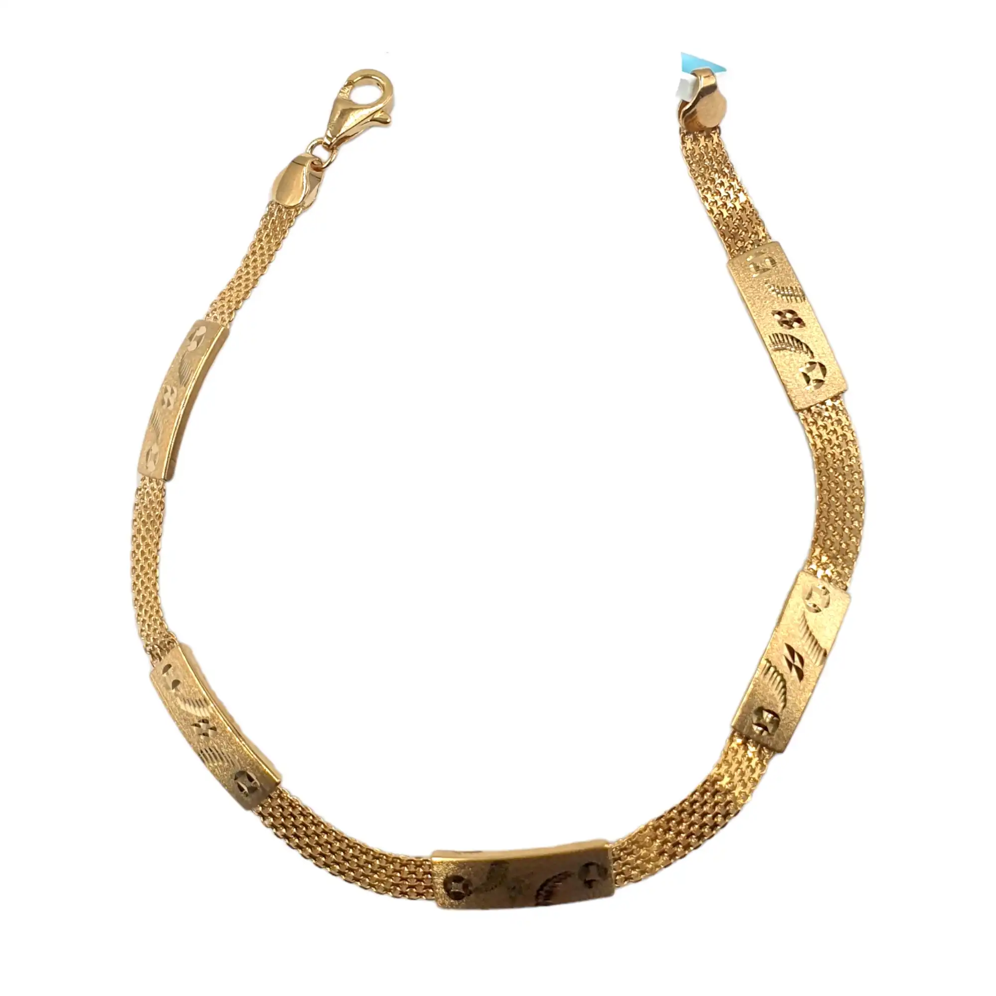 Fancy Plate Charm Bracelet