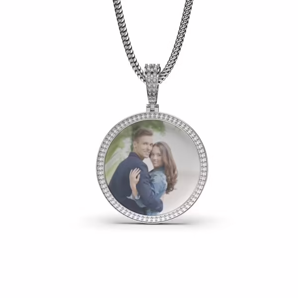 Diamond Photo Frame Pendant