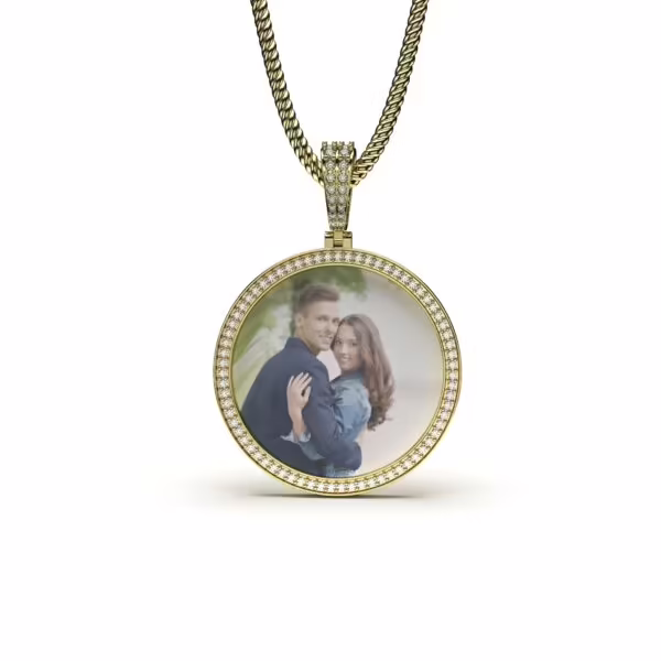 Diamond Photo Frame Pendant
