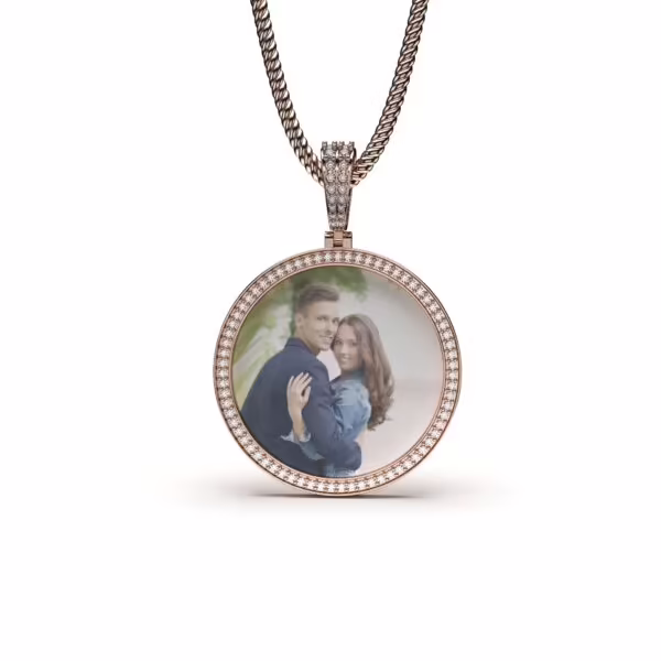 Diamond Photo Frame Pendant