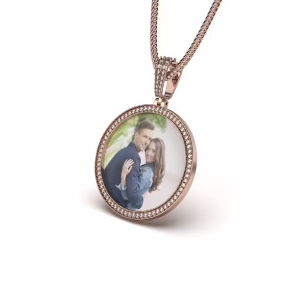 Diamond Photo Frame Pendant