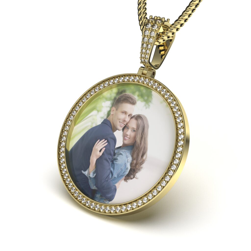 Diamond Photo Frame Pendant