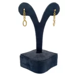 Oval Drop Charm Earring