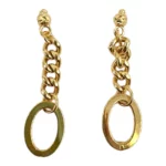 Oval Drop Charm Earring