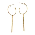 Bar Drop C Hook Earring