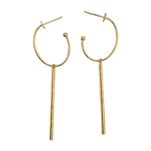 Bar Drop C Hook Earring