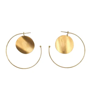 Plate Charm C Hoop Earring