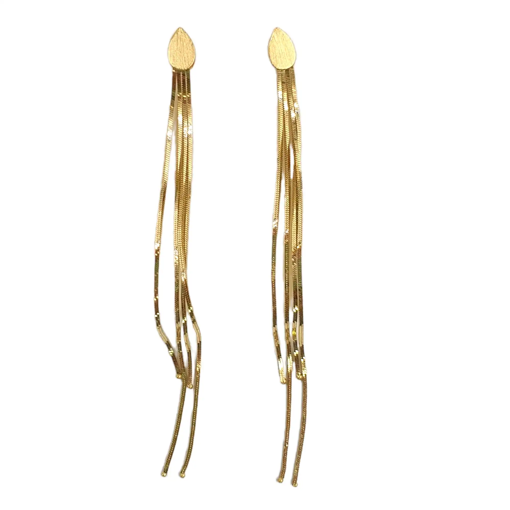Tear Charm Tassel Earring