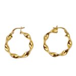 Twisted Round Loop Earring
