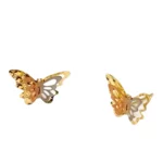 3 Tone Butterfly Earring