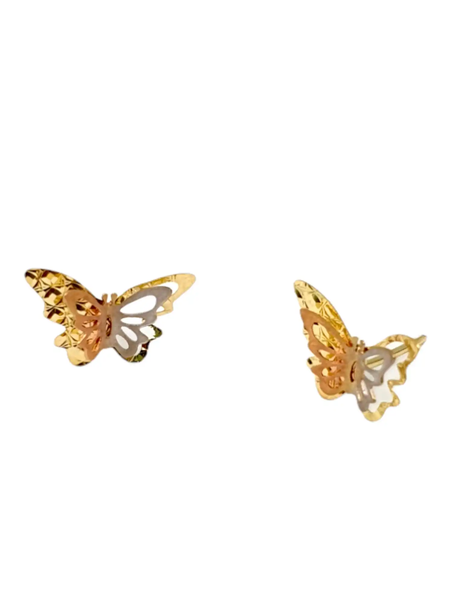 3 Tone Butterfly Earring