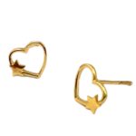 Heart Star Charm Earring