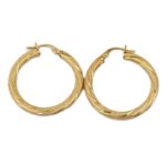 Spiral Foundrae Hoop Earring