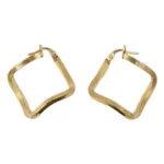 Square Foundrae Hoop Earring