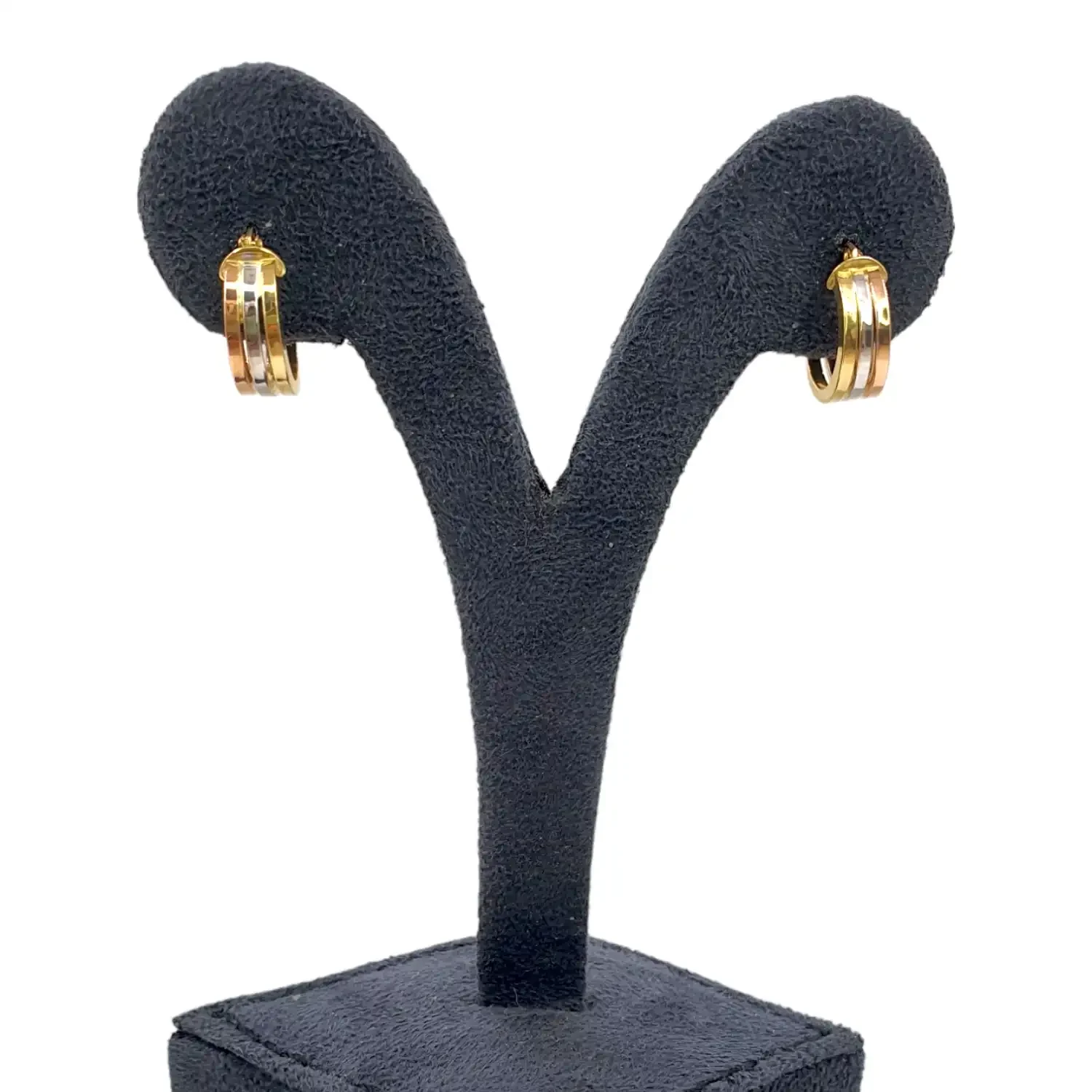 3 Tone Hoop Earring