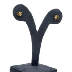 Fancy Flower Heart Stud Earring