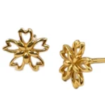 Flower Heart Stud Earring
