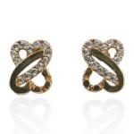 Twisted Heart Stud Earring