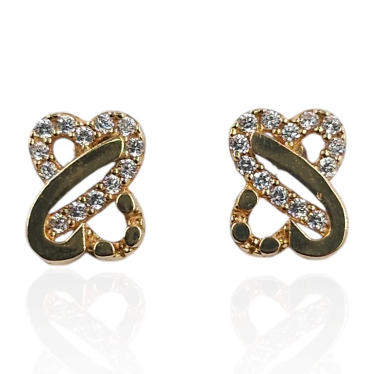 Twisted Heart Stud Earring