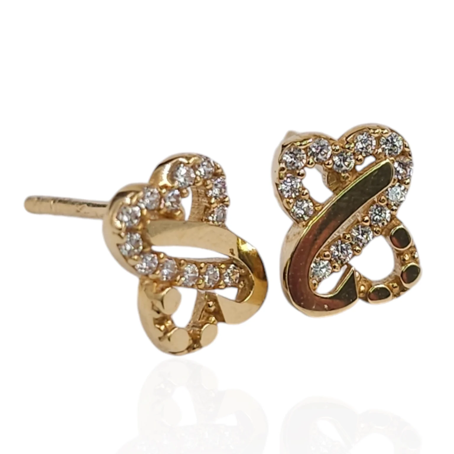 Twisted Heart Stud Earring