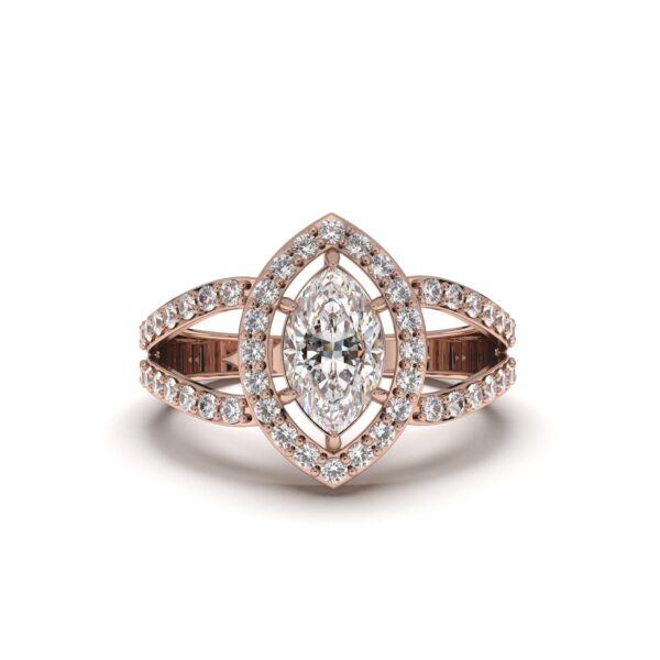 White Marquise Diamond Ring