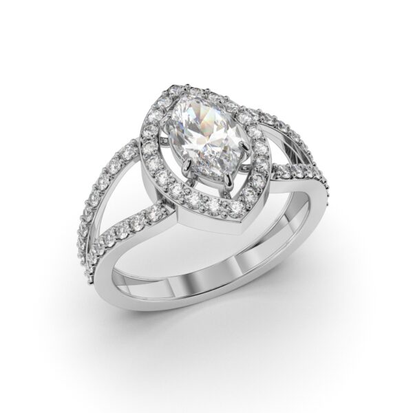 White Marquise Diamond Ring