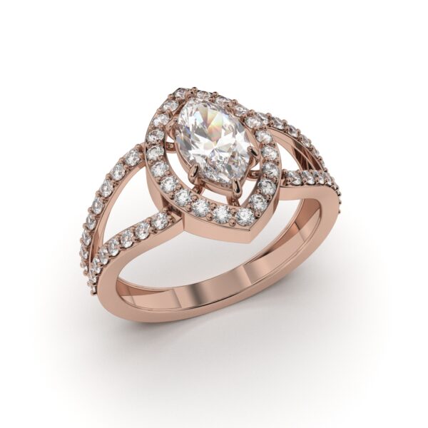 White Marquise Diamond Ring