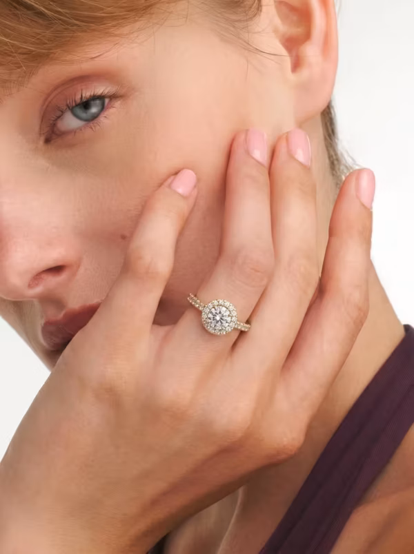 Round Halo Engagement Ring