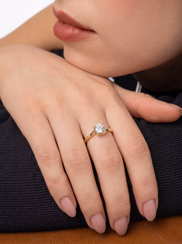 White Round Diamond Ring