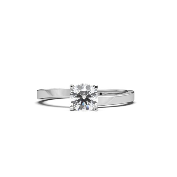 White Round Diamond Ring